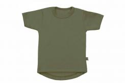 Wooden Buttons T-shirt rond korte mouwen army
