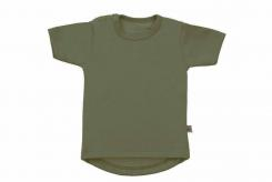 Wooden Buttons T-shirt rond korte mouwen army