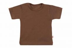 Wooden Buttons T-shirt korte mouwen chocolade bruin