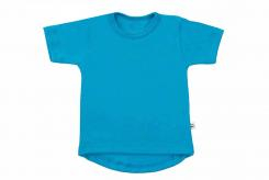 Wooden Buttons T-shirt rond korte mouwen aqua blauw