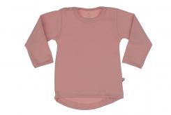 Wooden Buttons T-shirt rond korte mouwen oud roze