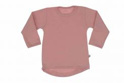 Wooden Buttons T-shirt rond lange mouwen oud roze