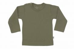 Wooden Buttons T-shirt lange mouwen army