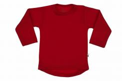 Wooden Buttons T-shirt rond lange mouwen rood