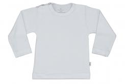 Wooden Buttons baby T-shirt uni lange mouwen biologisch katoen 50-92 wit